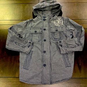 COPY - GAP kids Cargo Boys Blue Zipper Jacket w/ Hoodie - size M(8).